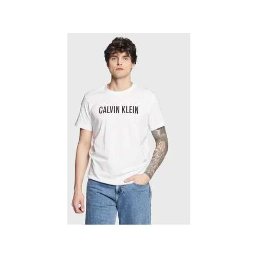 Calvin Klein Swimwear Majica Logo KM0KM00836 Bela Regular Fit