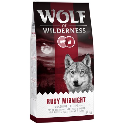 Wolf of Wilderness "Ruby Midnight" - govedina in zajec Varčno pakiranje: 2 x 12 kg Cene