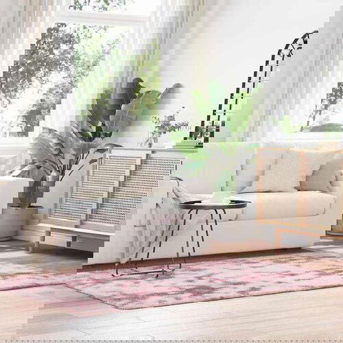 vidaXL Košata preproga prašna roza 130x200 cm poliester Cene