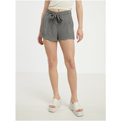 Camaieu Black and white women&amp;#039;s checkered shorts - Women&amp;#039;s Slike