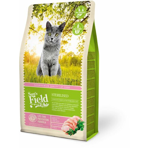 Sams Field SAM´S FIELD hrana za mačke Sterilised s Piletinom, 7,5kg Slike