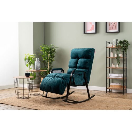 Atelier Del Sofa Lena Single - Petrol Green Petrol Green Rocking Chair Cene