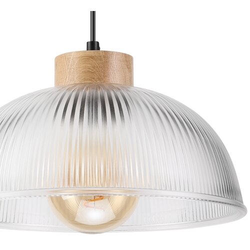  Visilica na sajli PIA 1xE27/60W/230V, prečnik 30 cm, hrast Slike