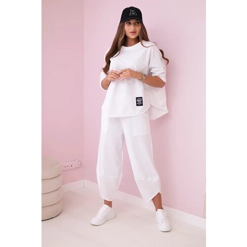 Kesi Punto ecru sweatshirt and trouser set Slike