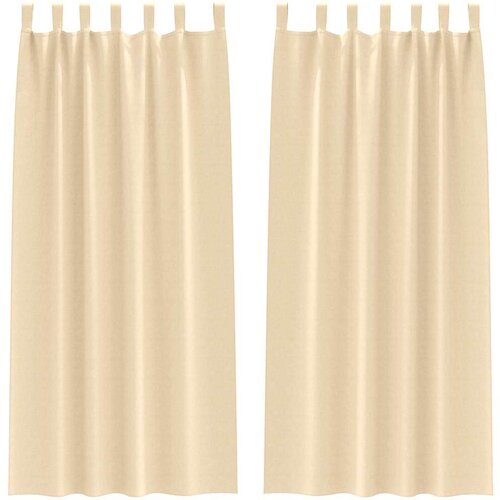 vidaXL Zavese z zavesami 2 pcs krema 245x140cm Poliester Cene