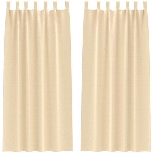 vidaXL Zavjese sa zavjesama 2 pcs Krema Poliester Cijene