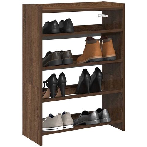 Furnova Regal za čevlje rjav hrast 60x25x81 cm inženirski les, (21955595) Slike