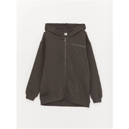 LC Waikiki Boys&amp;#039; Hooded Quilted Patterned Long Sleeve Zippered Sweatshirt Slike