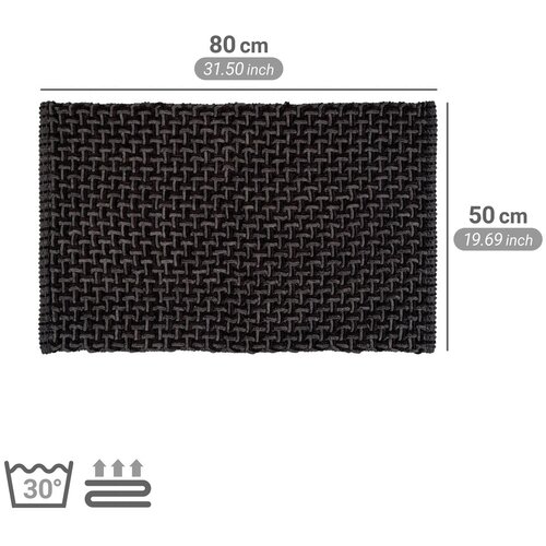 Wenko Antracitno siva tekstilna kopalni&amp;scaron;ka preproga 50x80 cm Ecoli &amp;ndash; Slike