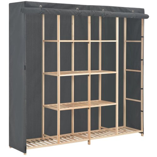  The Living Store Garderobna omara iz blaga 173x40x170 cm siva - Garderobna Omara, (21500562) Cene