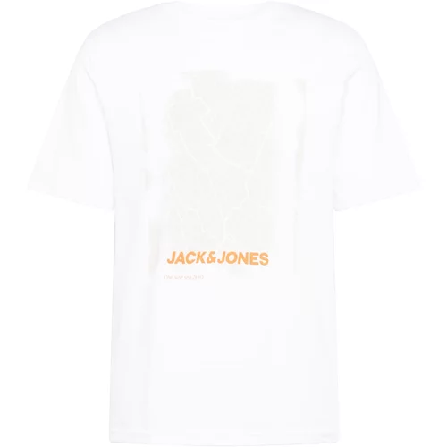 Jack & Jones Majica 'CITY MAP' bež / oranžna / bela