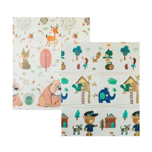 Playtime Sklopiva dvostrana podloga Šumski drugari 150x180x1 cm ( 14572 ) Slike