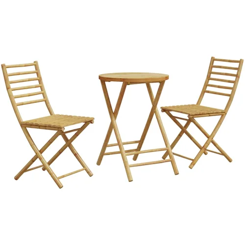  3-dijelni bistro set od bambusa