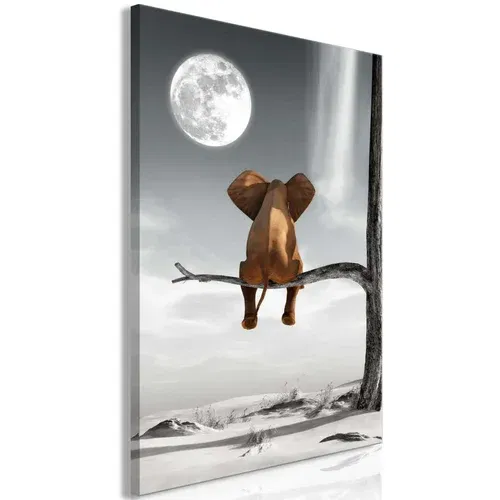  Slika - Elephant and Moon (1 Part) Vertical 40x60