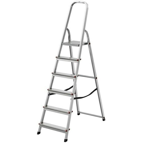 Krause Corda Stojeće ljestve s gazištem (Radna visina: 3,2 m, Broj stuba: 6 stepenica, Dubina gazišta: 80 mm, Aluminij) Cijene