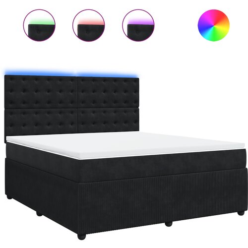 Maison Chic Box spring postelja - Vzmetna postelja z vzmetnico črna 180x200 cm žamet SL23565, (21879914) Cene
