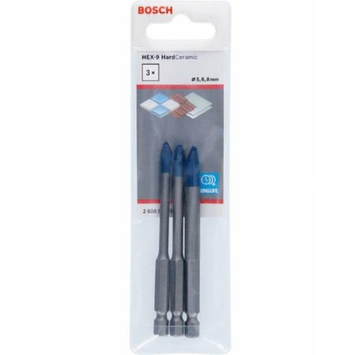 Bosch rodelni set burgija za tvrde keramičke pločice HEX-9 hard ceramic 5, 6, 8mm - 2608579511 Cene
