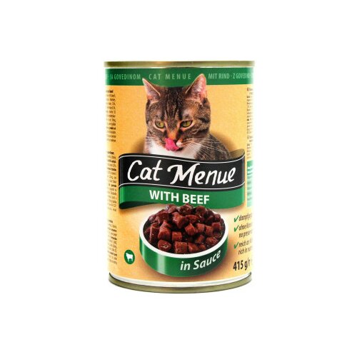 CAT MENU vlažna hrana za mačke u konzervi sa ukusom govedine 415g Slike