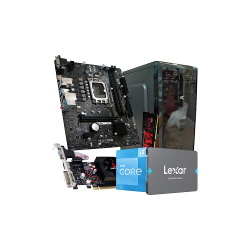 GNC OFFICE i3-12100F 3.30GHz MB H610MHP RAM 16 GB DDR4 SSD 480 GB GT7302GB Kući&amp;scaron;te + EZ Cool napojna 500W Windows11PRO 2Y Slike