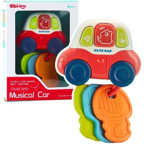 Interaktivna glodalica i zvečka u obliku auta i ključeva - šarena Cijene