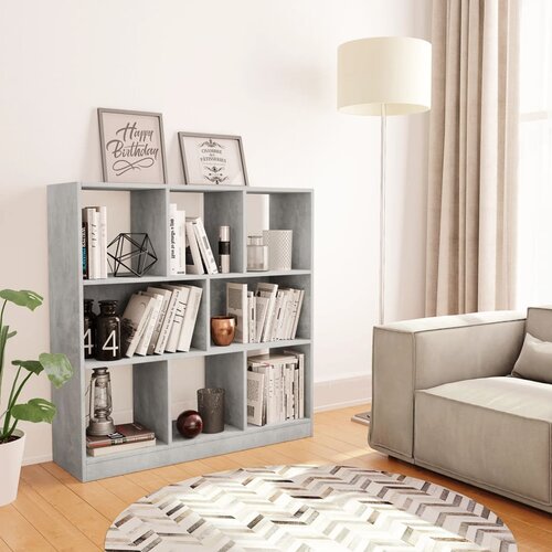 Furnova Knjižna omara betonsko siva 97,5x29,5x100 cm iverna plo&amp;scaron;ča, (21932663) Slike