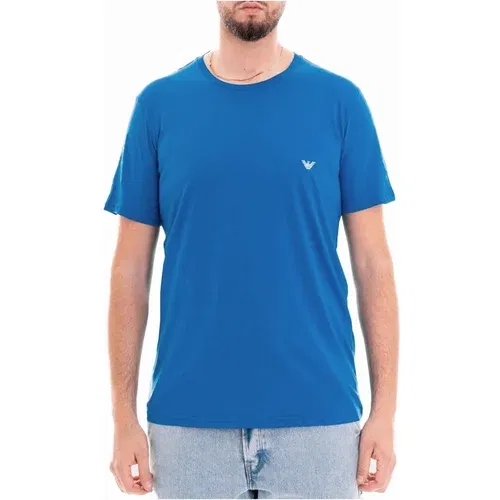 Emporio Armani Majice s kratkimi rokavi 211818 4R482 Modra