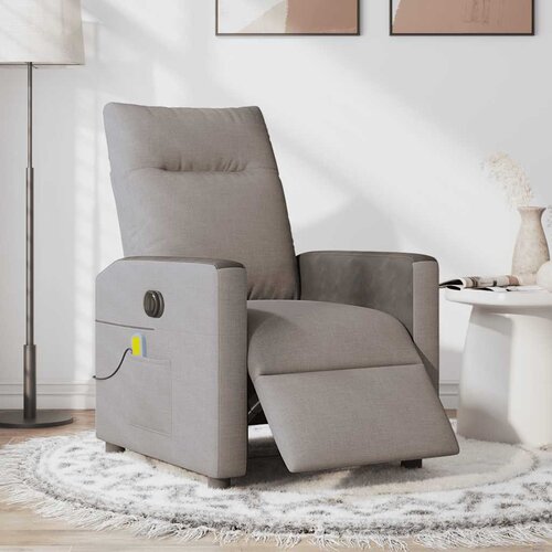 Maison Chic Električni masažni naslanjač - Relax naslanjač taupe blago, (22134927) Cene