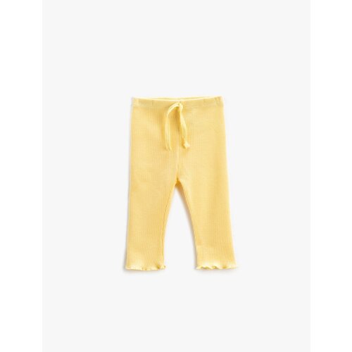 Koton Ribbed Basic Leggings Elastic Tied Waist Slike