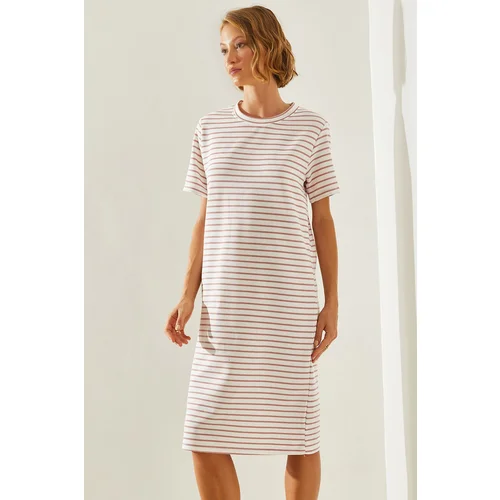 Bianco Lucci Women's Striped Seersucker Dress