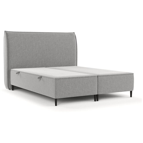 Maison de R&amp;ecirc;ve Svijetlo sivi tapecirani bračni krevet s prostorom za odlaganje 140x200 cm Draco &amp;ndash; Slike