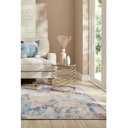 Flair Rugs Modra/vijolična pralna preproga iz me&amp;scaron;anice recikliranih vlaken 80x150 cm Reid &amp;ndash; Slike