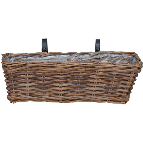 Viseća Ko&amp;scaron;ara za Saksije s pohranom 2 pcs Smeđa 48 x 22 x 15 cm Slike