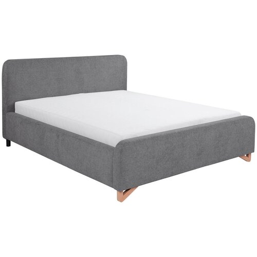MID.YOU oblazinjena postelja 180 cm x 200 cm , les, umetna masa, tekstil, leseni material antracit Slike