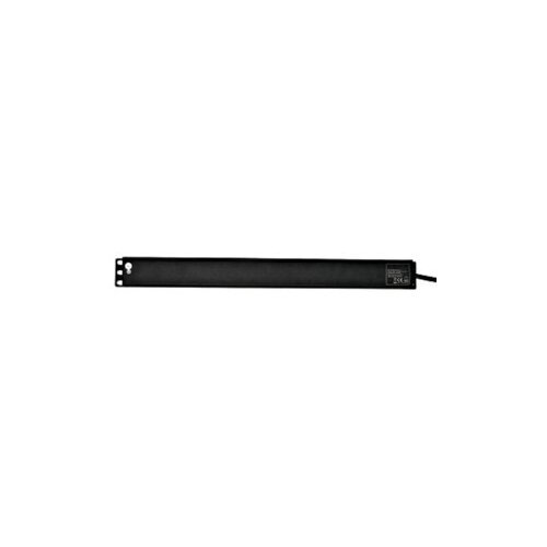 Schrack 19&amp;#039;&amp;#039; Nap. panel 9xSCHUKO+On/Off, 1HU, ALU, kabl 2m, crn ALU profil Slike