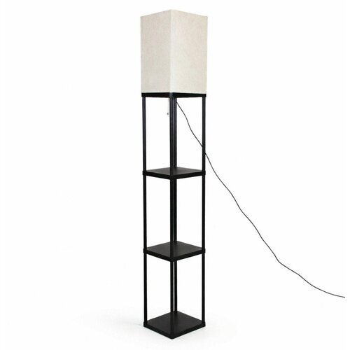 Aptel ZD178 &amp;ndash; Podna lampa s 3 police, E27, visina 164 cm, crna/bijela Slike