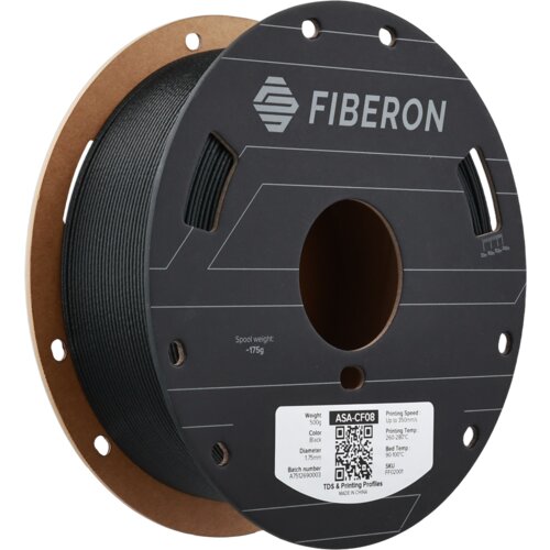  Fiberon&amp;trade; ASA-CF08 Black - 1,75 mm / 500 g Slike