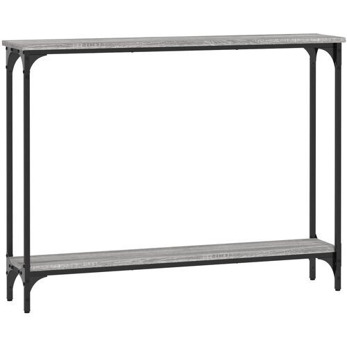 Maison Chic konzolna miza - miza ob steni siva sonoma 100x22,5x75 cm inženirski les, (21785799) Cene
