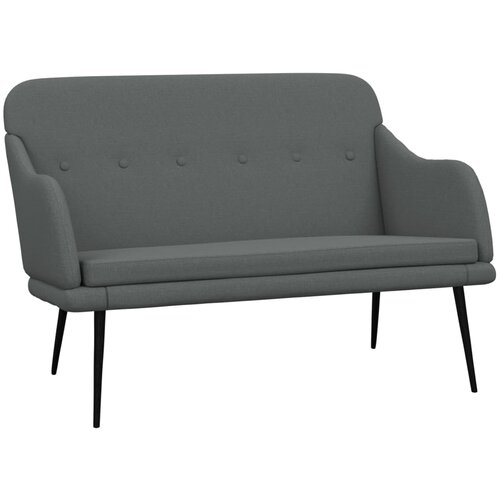  Klupa tamnosiva 110 x76 x 80 cm od tkanine Slike