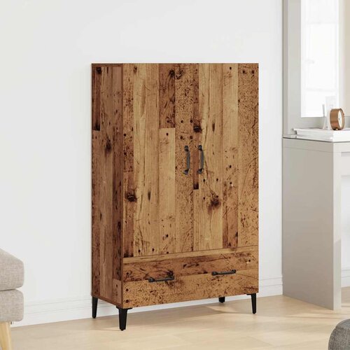 Maison Chic Visoka Komoda - Predalnik Old Wood 70x31x115 cm Inženirski les, (21719904) Cene