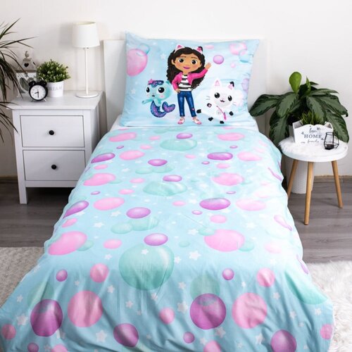 Jerry Fabrics Enojna otro&amp;scaron;ka posteljnina iz mikrovlaken 140x200 cm Gabby&amp;#039;s Dollhouse &amp;quot;bubbles&amp;quot; &amp;ndash; Slike