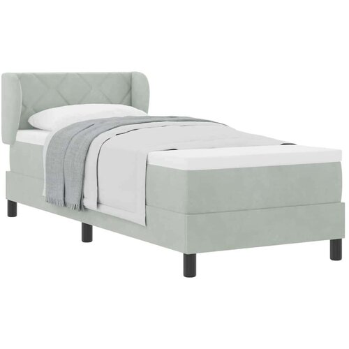 VidaXL Boxspring - Krevet s oprugama i madracem tamno sivi 80x200 cm bar&amp;scaron;un Slike