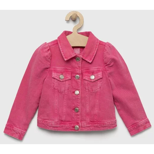 GAP Otroška jeans jakna roza barva