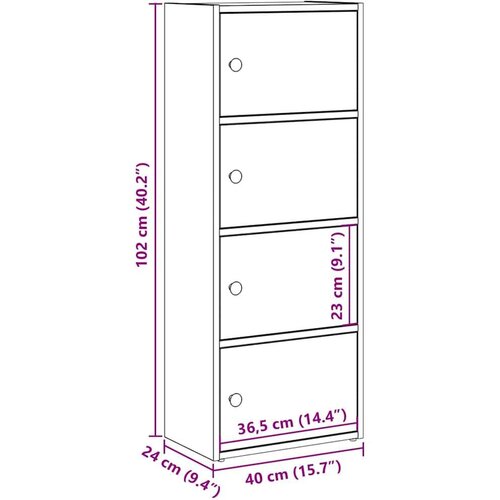 VidaXL Regal za knjige crni hrasta 40x24x102 cm od konstruiranog drva Slike