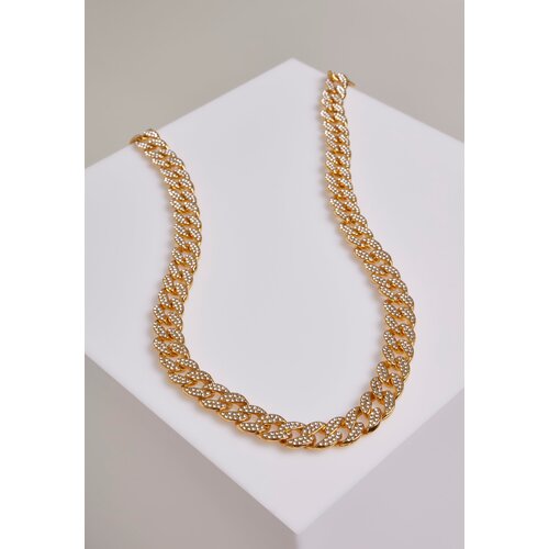 Urban Classics Necklace with rhinestones - golden colors Slike