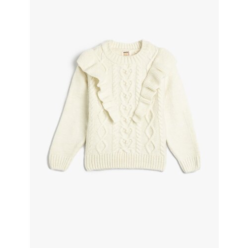 Koton Sweater With Frills Long Sleeves Hair Knit Detail Softly Textured. Slike