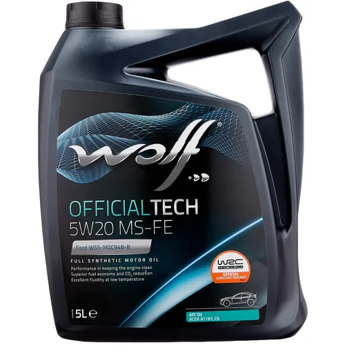 Wolf Motorno olje OFFICIALTECH 1L 5W-20 MS-FE