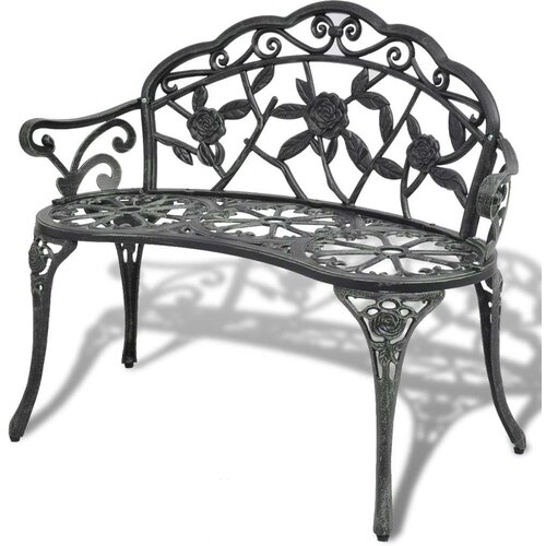  Klupa 100 cm od lijevanog aluminija zelena Slike