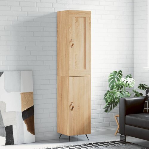  Visoka komoda hrasta sonome 34,5x34x180cm od konstruiranog drva Slike