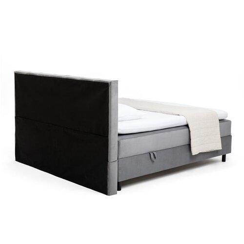 Bonami Selection Sivi boxspring krevet s prostorom za odlaganje 180x200 cm Elva Bold Line &amp;ndash; Slike