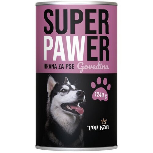 SUPER PAWER Hrana za pse MOKRA 1240 g GOVEDINA Slike